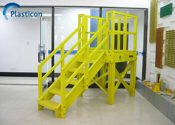 Gelbe FRP-Profil 60MPa-80MPa Zug-FRP-Pultrudierte Produkte