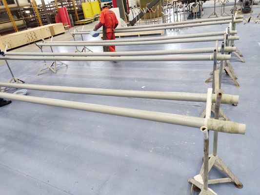 Graue DIN-Glasfaserrohre aus FRP mit einer CLB-Dicke von 2 mm für Gebäude